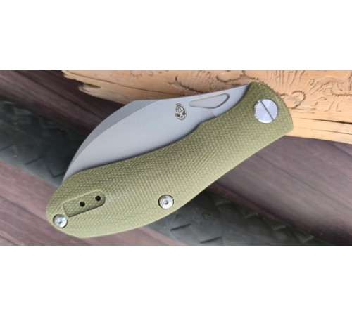 Brutalica Tsarap Folder micarta green
