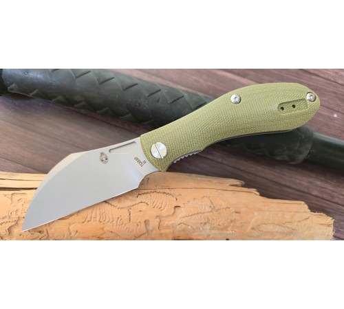 Brutalica Tsarap Folder micarta green