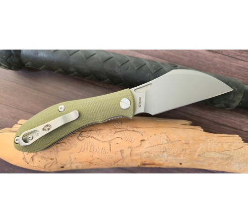 Brutalica Tsarap Folder micarta green