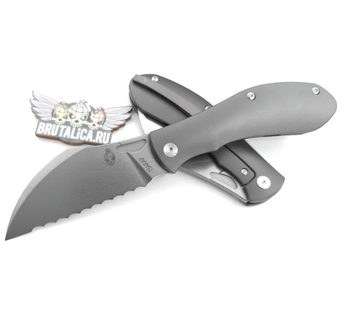 Brutalica Tsarap Folder Titanium serrated