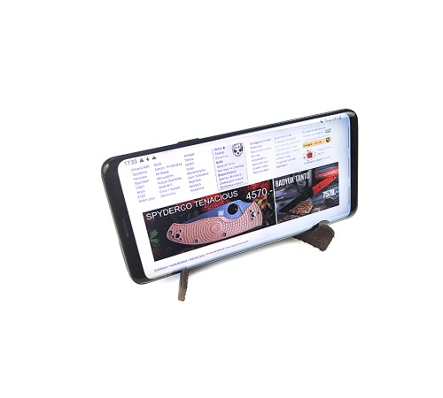 Подставка для телефона коричневая