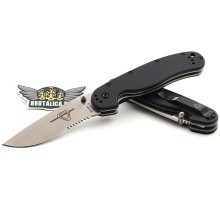 Ontario RAT-1 ON8849SS serrated/black handle