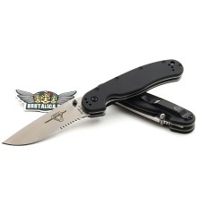 Ontario RAT-1 ON8849SS serrated/black handle