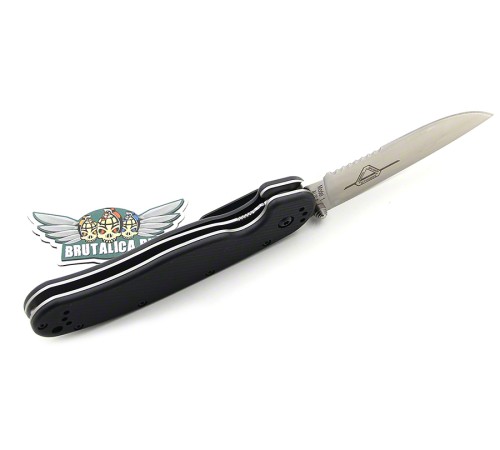 Ontario RAT-1 ON8849SS serrated/black handle
