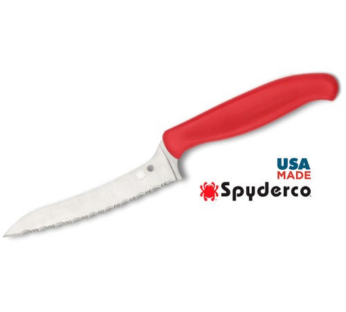 Spyderco Z-cut red serrated